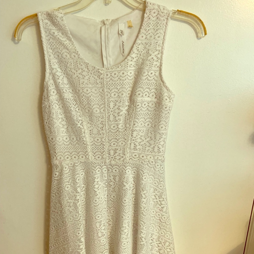 White skater dress